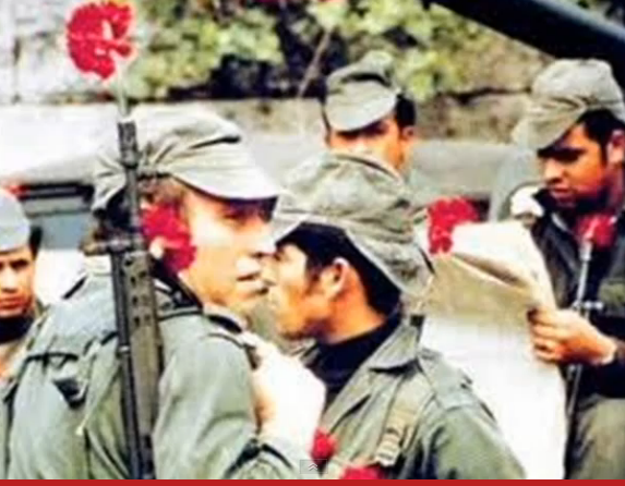 Risultati immagini per manifesto rivoluzione garofani rossi 1971