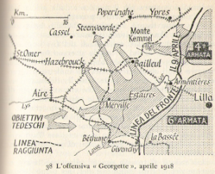 L' Operazione Georgette. Fonte: Correlli Barnet, I generali delle sciabole, Longanesi, 1963. Clicca sulla cartina per ingrandirla.