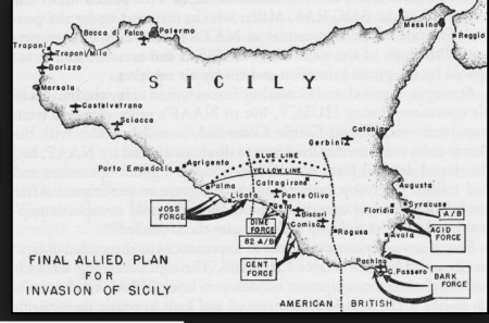 Invasione della Sicilia mappa da www.ibiblio.org